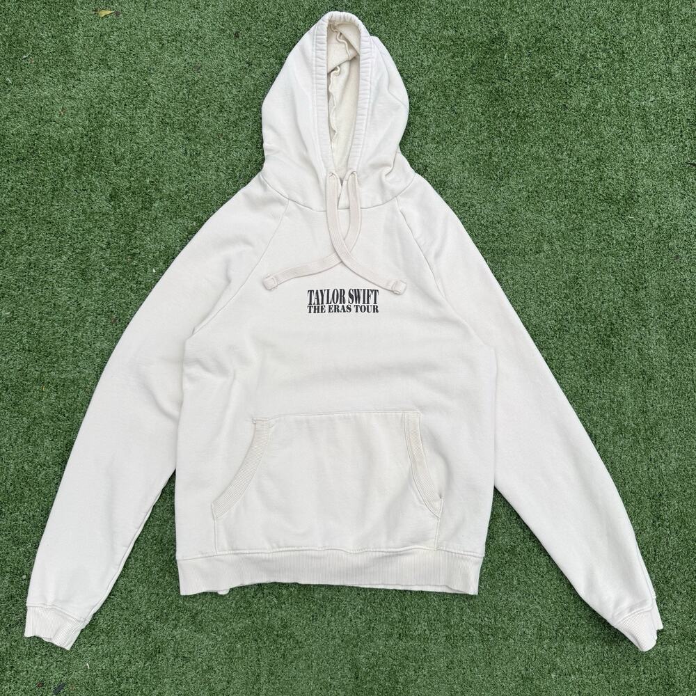 Taylor Swift The Eras Tour Cream Pullover Hoodie Photo Concert Official Merch S